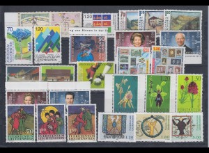 Liechtenstein kompletter Briefmarken Jahrgang 2002 postfrisch ** 