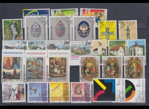 Liechtenstein kompletter Briefmarken-Jahrgang 2001 gestempelt 