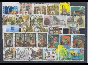 Liechtenstein kompletter Briefmarken-Jahrgang 2003 gestempelt 