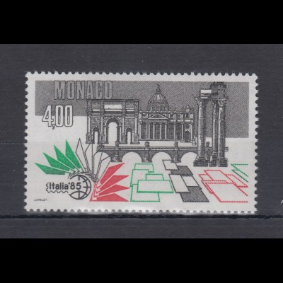 Monaco 1985 Mi.-Nr. 1712 ** Internationale Briefmarkenausstellung ITALIA '85