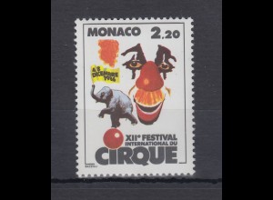 Monaco 1986 Mi.-Nr. 1776 ** Zirkus-Festival Monte Carlo