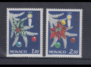 Monaco 1986 Mi.-Nr. 1779-1780 ** Weihnachten