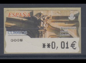 Spanien ATM Postgebäude Madrid , Wert in € 5-stellig breit, Mi.-Nr. 94.4