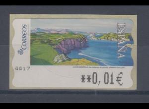 Spanien ATM Gemälde Steinwale, Wert in € 5-stellig schmal , Mi.-Nr. 163.3