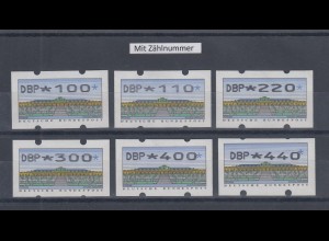 Deutschland ATM Sanssouci Typ N24 Versandstellensatz VS4 6 Werte 100-440 ** ZN 