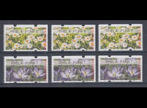 Österreich ATM Blumen Mi.-Nr. 38 und 39 PHILA PUNKT, 62-90-145 O