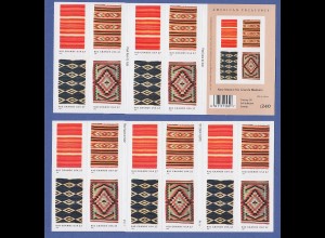USA 2005 Rio Grande Textilien Mi.-Nr 3954-57 Folienblatt mit 20 Marken ** 