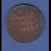 Braunschweig-Wolfenbüttel 2 1/2 Pfennige 1792 erlesenes Stück mit schöner Patina