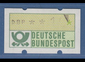 Deutschland ATM Mi.-Nr. 1.1 mangelhafter Druck mit Farbbandabdruck oben rechts