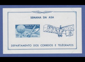 Brasilien 1967 Block 21 ** Flugwoche / Brasil RHM Bloco B-23