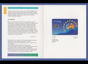 Portugal Telefonkarte 1992 TLP-Card Joao Machado im offiz. Folder. Selten !