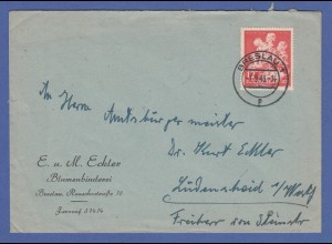 Dt. Reich 10 Jahre WHW Mi.-Nr. 859 als EF auf portoger. FDC Breslau 1.9.43 