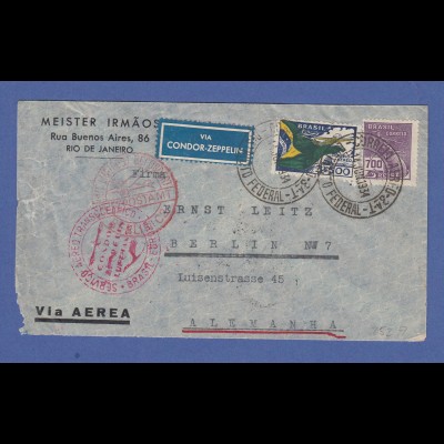 Zeppelin LZ 127 Südamerikafahrt Juni 1934, Brief aus Brasilien gel. n. Deutschl.