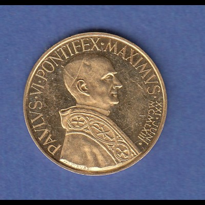 Kleine Goldmedaille Papst Paul VI. 1963, 3,50g 900er Gold !