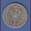 Deutsches Kaiserreich Silber-Kursmünze 1 Mark D 1876
