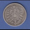 Deutsches Kaiserreich Silber-Kursmünze 1 Mark J 1875 :-)