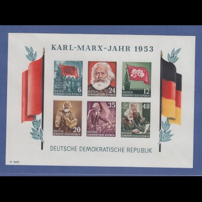 DDR 1953 Mi.-Nr. Block 8B YII Karl Marx Block postfrisch **