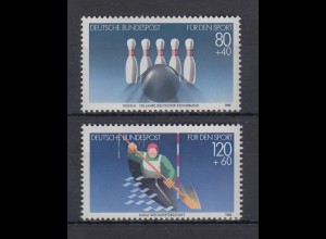Bundesrepublik 1985 Sporthilfe Kegeln und Kanu Mi.-Nr. 1238-1239 ** 