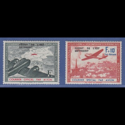 Dt. Besetzung 2.WK, Frankreich Flugpostmarken mit Aufdruck Mi.-Nr. IV und V **