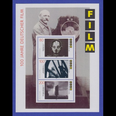 Bundesrepublik 1995 Blockausgabe 100 Jahre deutscher Film Mi.-Nr. Block 33 **