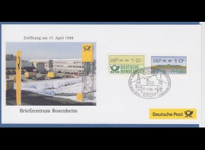 Deutschland ATM Fehlverwendung N24 auf Posthorn Mi-Nr. 1F Eröffnung BZ Rosenheim