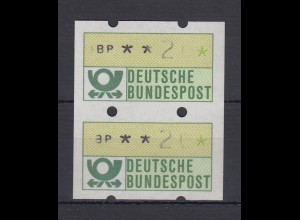 Deutschland ATM Mi.-Nr. 1.1 Paar zusammenhäng. beide ATM Wert 20 