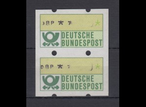 Deutschland ATM Mi.-Nr. 1.1 Paar zusammenhängend , Teildrucke ohne Wertziffer