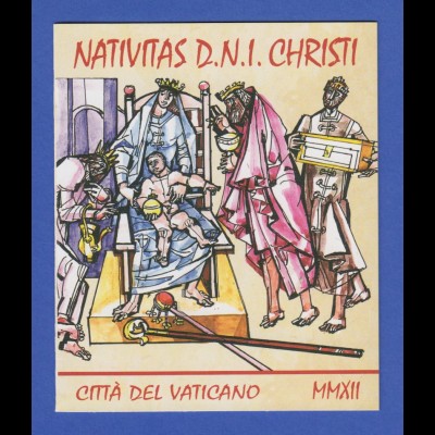 Vatikan Markenheftchen 2012 Mi.-Nr. MH 21 ** Weihnachten Glasfenster