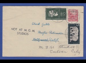 Brief 1957 aus der DDR gelaufen an Hollywood Filmschauspieler Clark Gable !!!