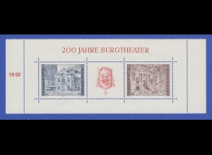 Österreich 1976 Blockausgabe Burgthater Wien Mi.-Nr. Bl. 3