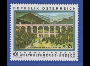 Österreich 2001 Sondermarke UNESCO Weltkulturerbe Semmeringbahn Mi.-Nr. 2348