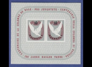 Schweiz 1945 Blockausgabe 100 Jahre Briefmarke Basler Taube Mi.-Nr. Block 12 **