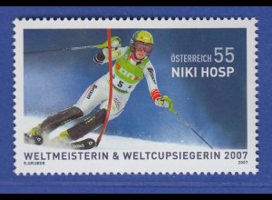 Österreich 2007 Sondermarke Skirennläuferin Niki Hosp Mi.-Nr. 2687
