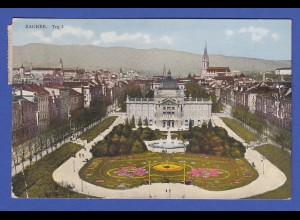AK Hrvatska Kroatien Zagreb zentraler Platz 1927