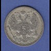 Rußland / Russia Silbermünze 20 Kopeken 1909