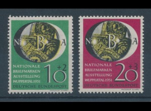 Bundesrepublik 1951, Briefmarken-Ausstellung Wuppertal, Mi.-Nr. 141-42 **