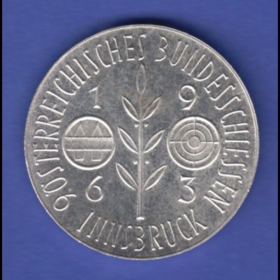 Silbermedaille 9. österreichisches Bundesschiessen Innsbruck 1963 Ag835 14,5g