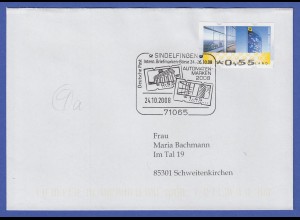 ATM Posttower Mi.-Nr. 7 Wert 0,55 auf Brief mit Ersttags-So.-O SINDELFINGEN 2008