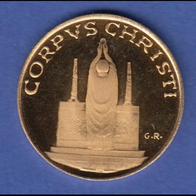 Goldmedaille Corpus Christi Justificate Gratia Ipsius Lamm 7,06g Gold Au900