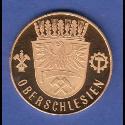 Goldmedaille Oberschlesien / Niederschlesien jeweils Wappen 10,38g Gold Au900