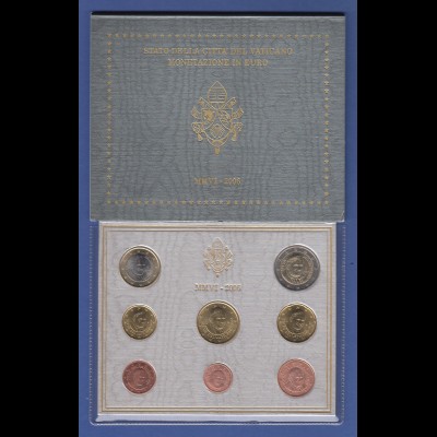 Vatikan Euro-Kursmünzensatz 2006 , erster mit Papst Benedikt XVI. Top-Zustand !
