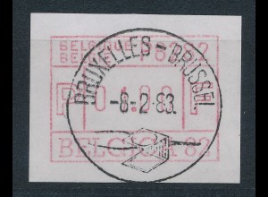 Belgien FRAMA Sonder-ATM BELGICA 82, x-Papier, Kleinwert 1,00 Bfr. O