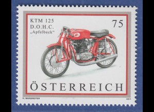 Österreich 2011 Sondermarke Motorrad KTM 125 D.O.H.C.Apfelbeck Mi.-Nr. 2914
