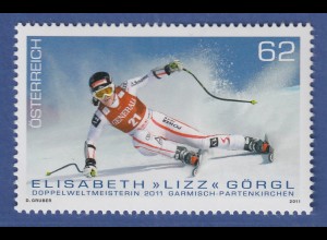 Österreich 2011 Sondermarke Elisabeth Lizz Görgl Skirennläuferin Mi.-Nr. 2958