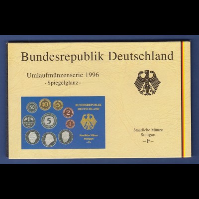 Bundesrepublik DM-Kursmünzensatz 1996 F Polierte Platte PP