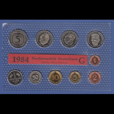 Bundesrepublik DM-Kursmünzensatz 1984 G stempelglanz