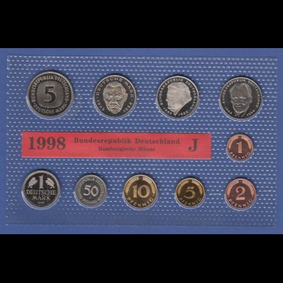 Bundesrepublik DM-Kursmünzensatz 1998 J stempelglanz