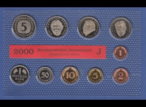 Bundesrepublik DM-Kursmünzensatz 2000 J stempelglanz