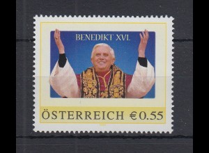 Österreich Briefmarke auf Privatbestellung Papst Benedikt XVI. **