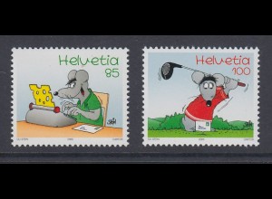 Schweiz 2005 Briefmarken Freche Maus von Uli Stein Mi.-Nr. 1915-16 Satz 2 Werte 